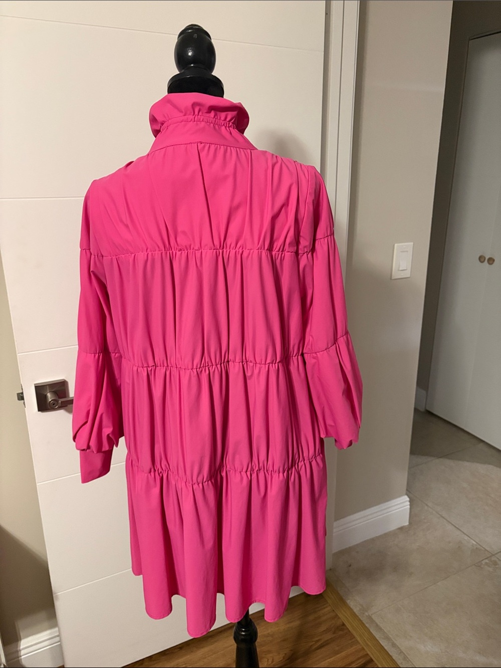 IC COLLECTION Hot Pink Drawstring Zip-Up Jacket - Picture 3 of 4